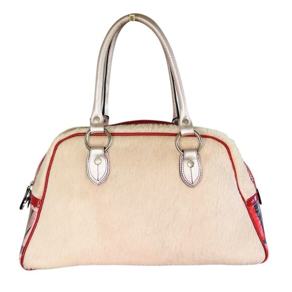 Bridget Shuster Y2k Leather Satchel Bag Rhinestone Coquette Western Retro Chic - Picture 2 of 14